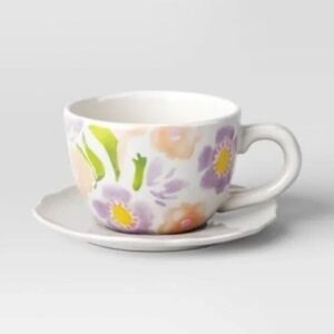 Threshold Floral Tea Cup And Saucer Plate